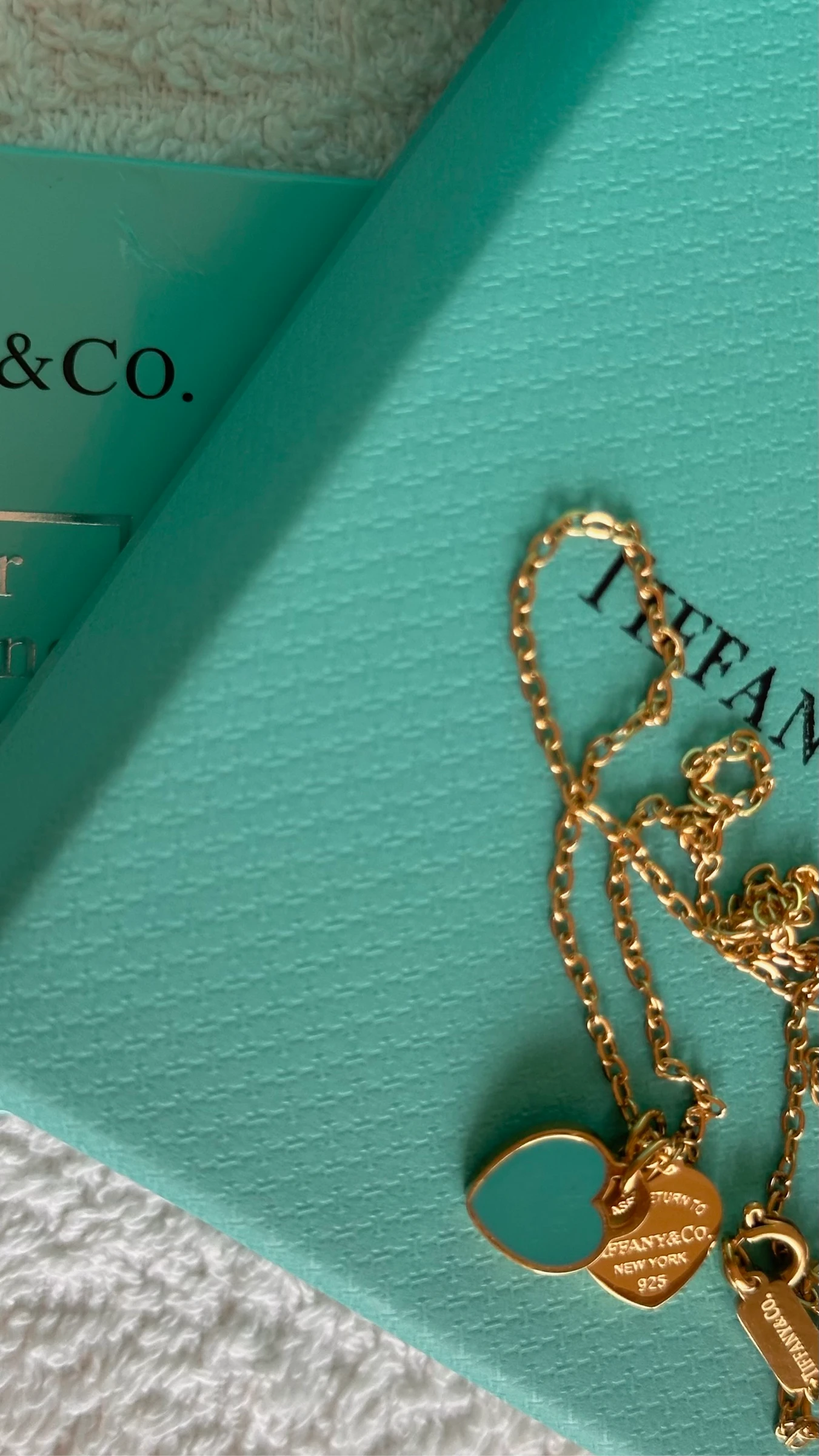 Collier - Style romantique cœur/Tiffany Or – photo 8